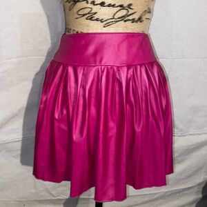 Poof! Pink Bubble Mini Skirt Cocktail Pleated